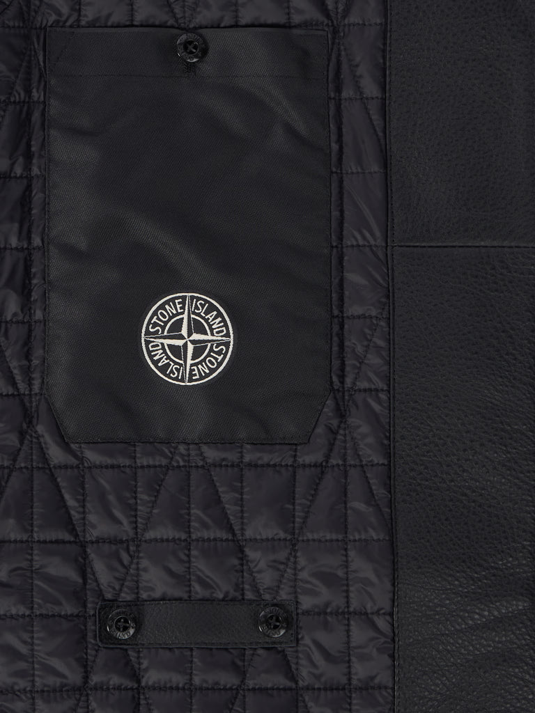 VESTE COACH EN CUIR GRAINÉ MAT