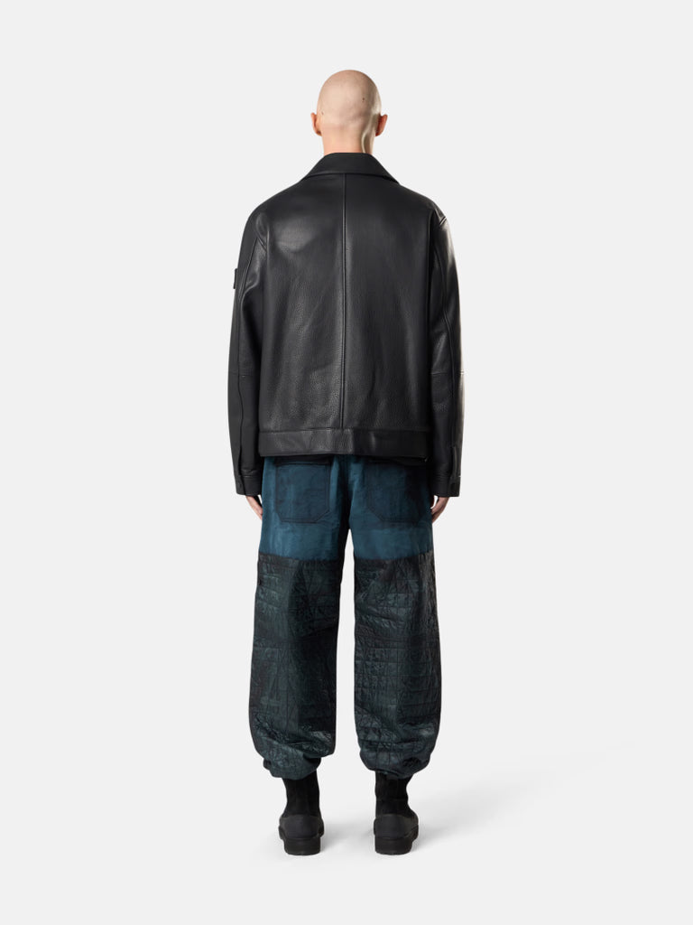 VESTE COACH EN CUIR GRAINÉ MAT