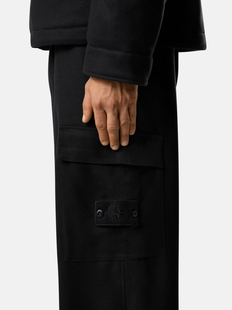 PANTALON CARGO NOIR AMPLE