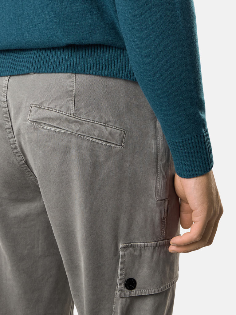 PANTALON CARGO SLIM FIT EN CIMENT