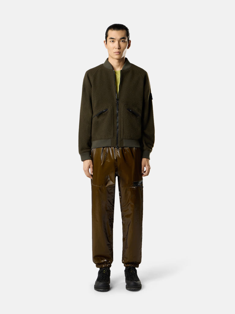 VESTE BOMBER EN LAINE - VERT MILITAIRE