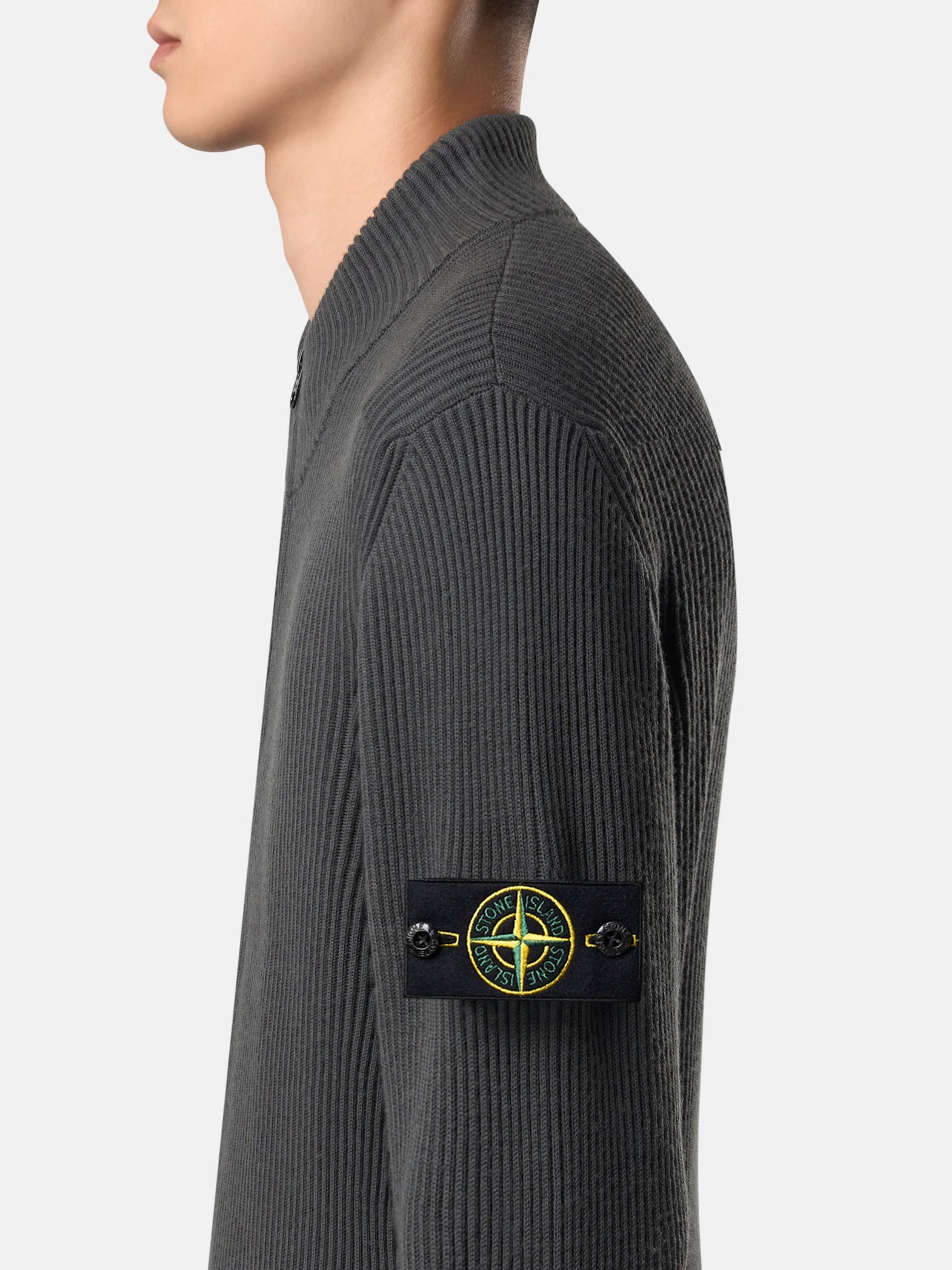 CARDIGAN ZIPPÉ EN MAILLE COURTE EN LAINE RWS