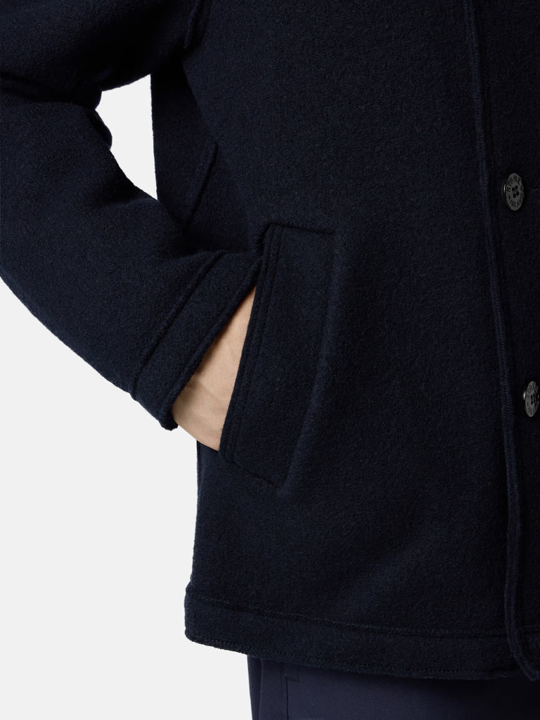CABAN DOUBLE BOUTONNAGE EN LAINE FELTÉE RWS