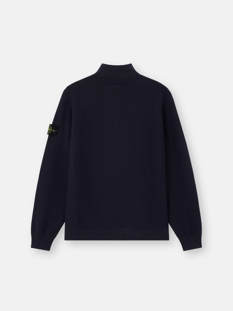 CARDIGAN EN LAINE RWS À COL MONTANT ET FERMETURE ÉCLAIR