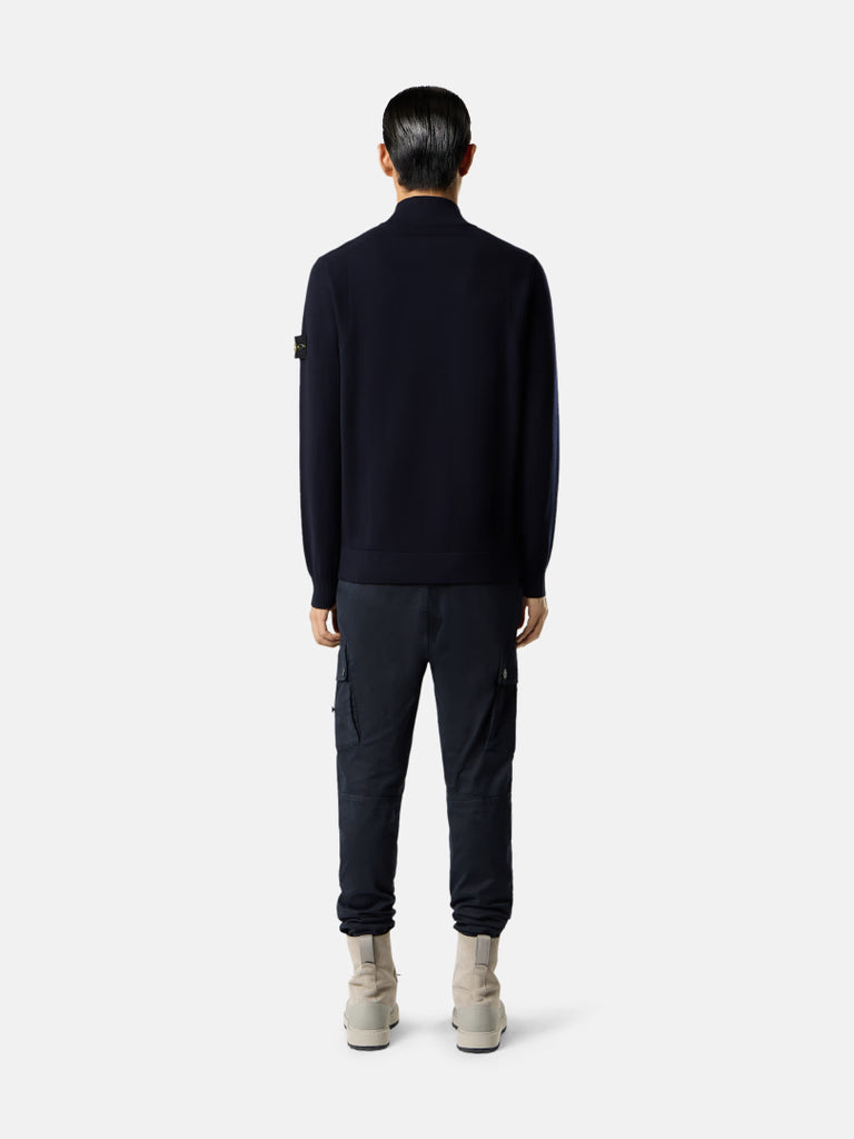 CARDIGAN EN LAINE RWS À COL MONTANT ET FERMETURE ÉCLAIR