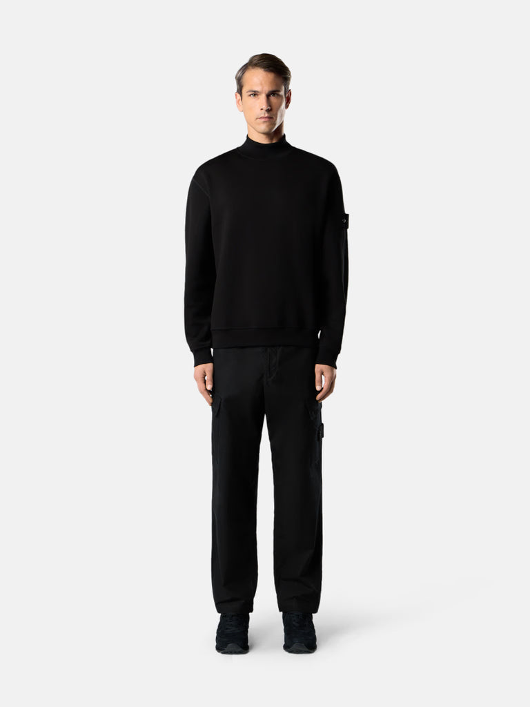 SWEAT-SHIRT À COL MONTANT NOIR