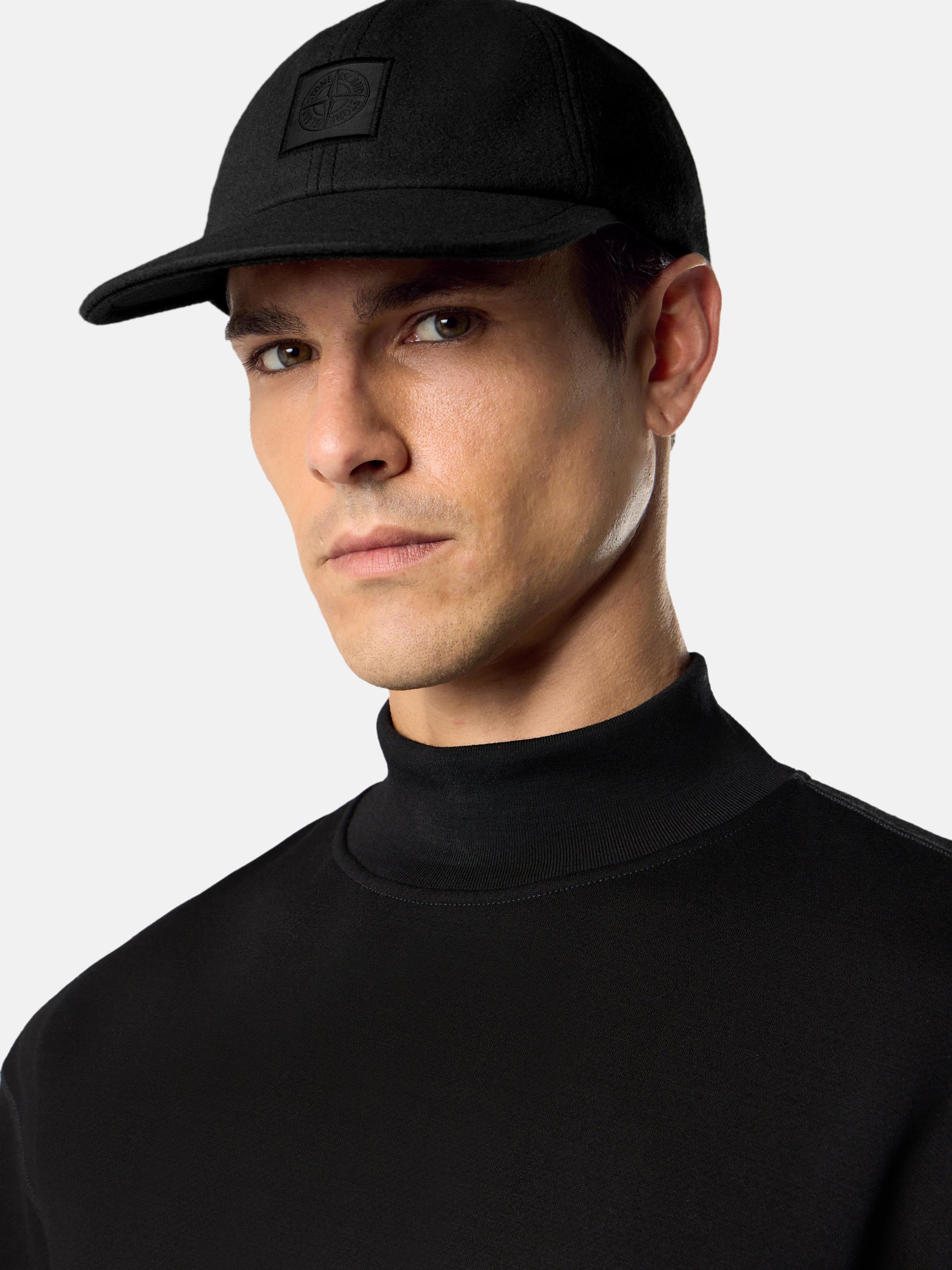 CASQUETTE DE BASEBALL EN LAINE ET NYLON - NOIRE