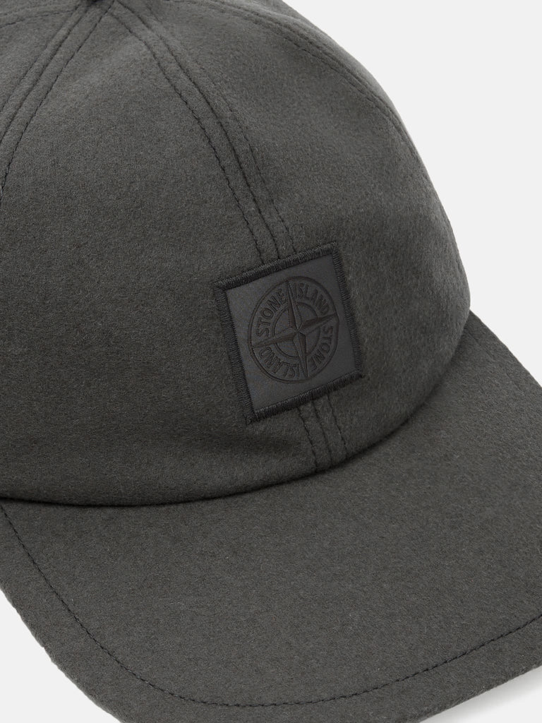 CASQUETTE DE BASEBALL EN LAINE ET NYLON - GRIS MOYEN