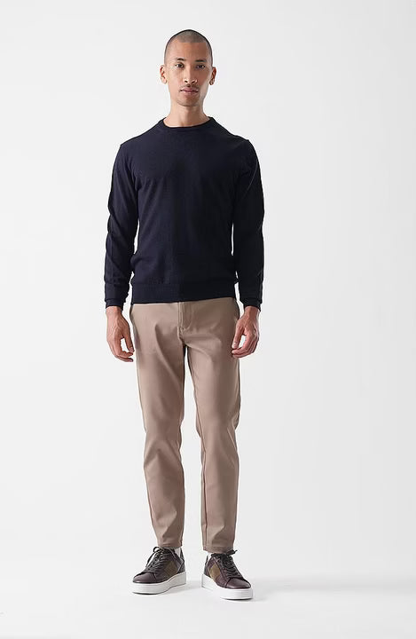 MERINO WOOL CREW NECK - MIDNIGHT BLUE