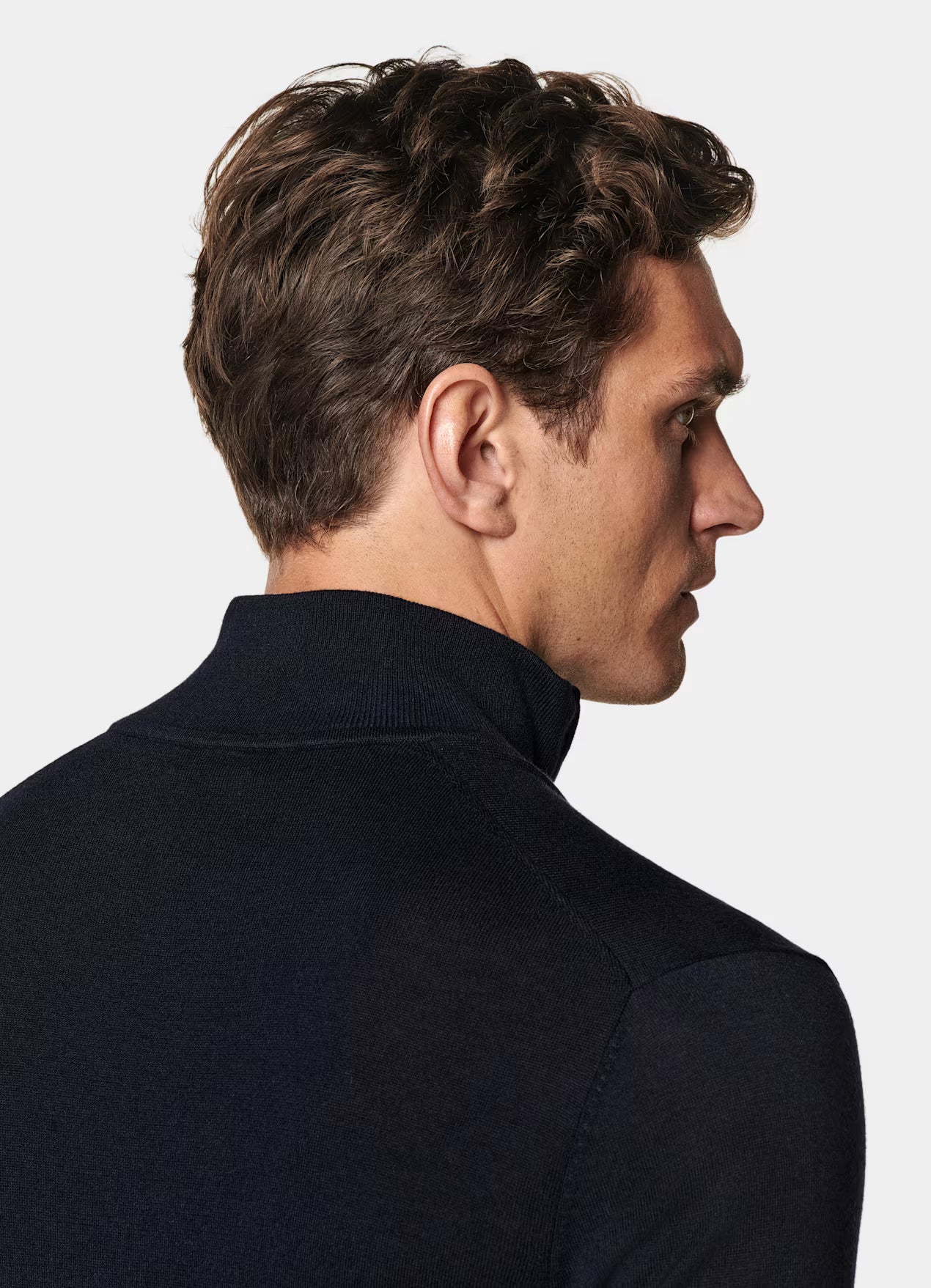 PULL EN LAINE À DEMI-ZIP ET CÔTES FILIPPA K