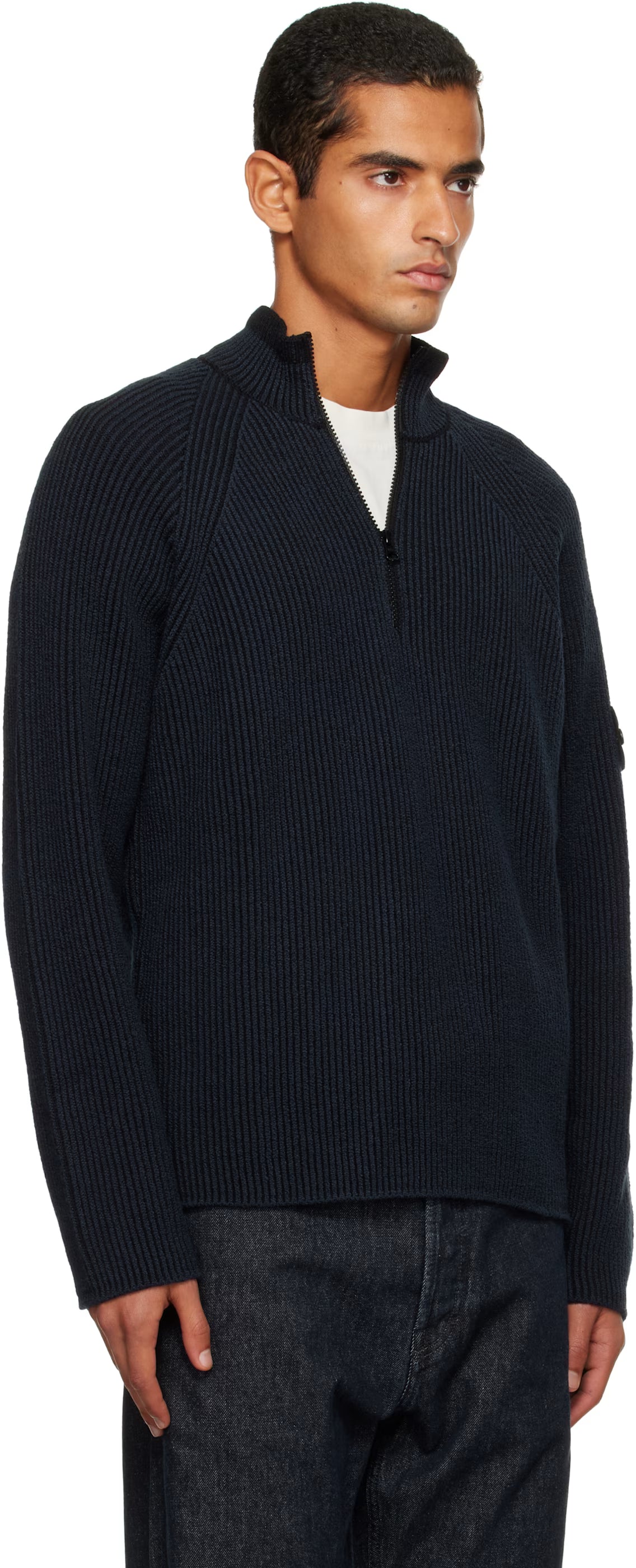 PULL À DEMI-FERMETURE ÉCLAIR AVEC TEXTURE CÔTELÉE VANISE